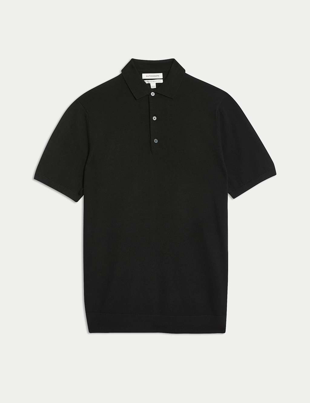 Pure Extra Fine Merino Wool Knitted Polo Shirt 2 of 7