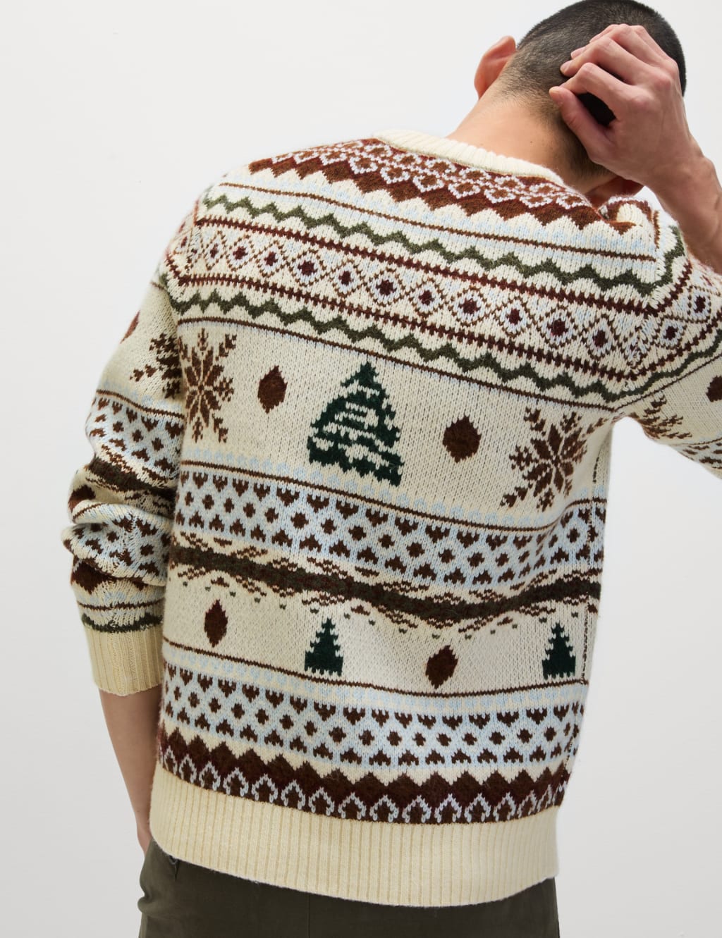 Fair Isle Crew Neck Christmas Jumper M S Collection M S