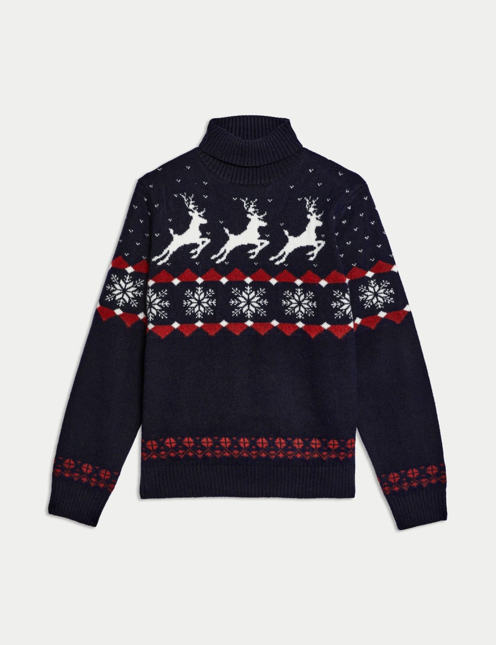 Roll Neck Christmas Jumper M S Collection M S