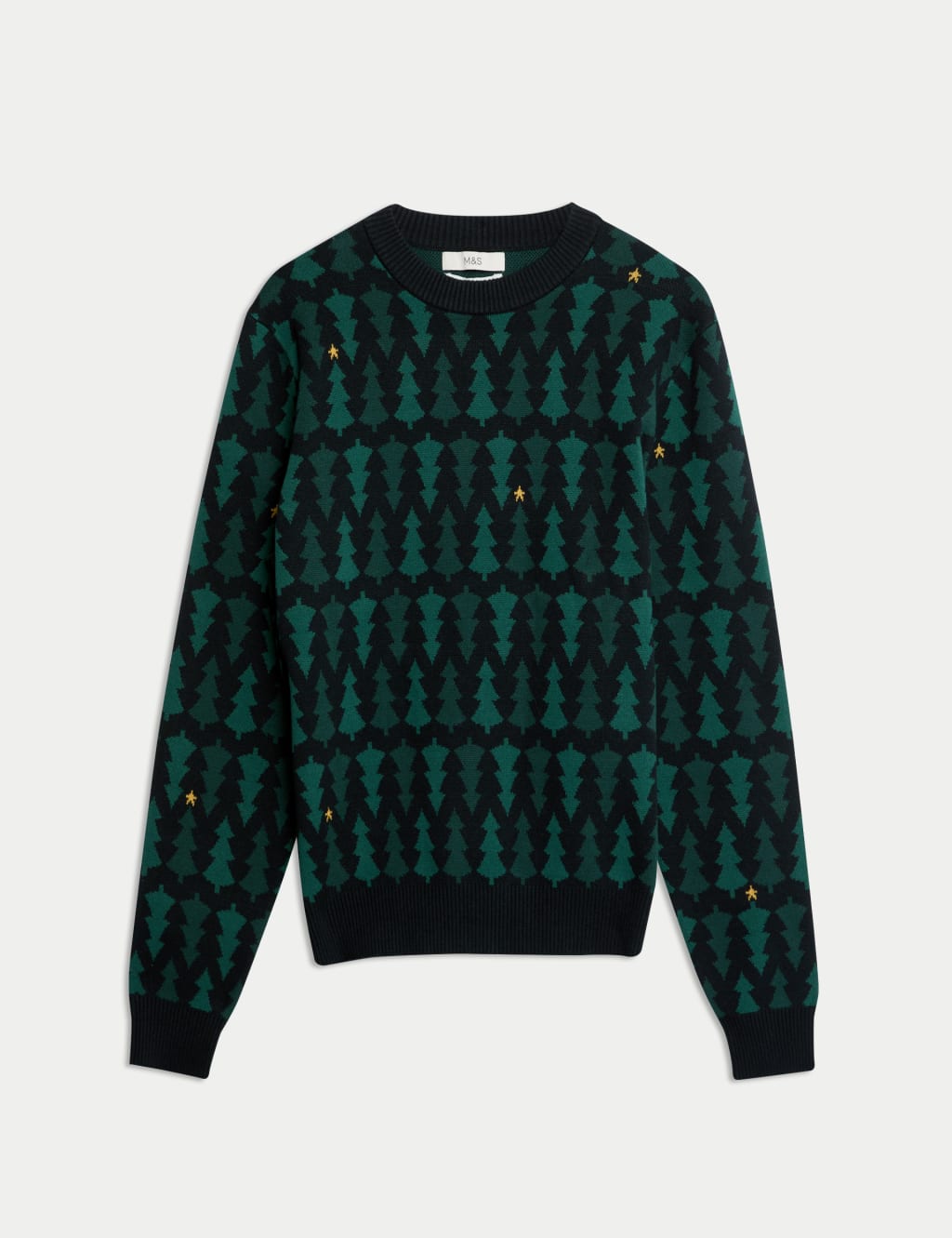Pure Cotton Fair Isle Christmas Tree Jumper
