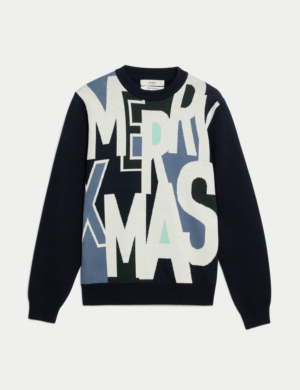 Pure Cotton Crew Neck Christmas Jumper