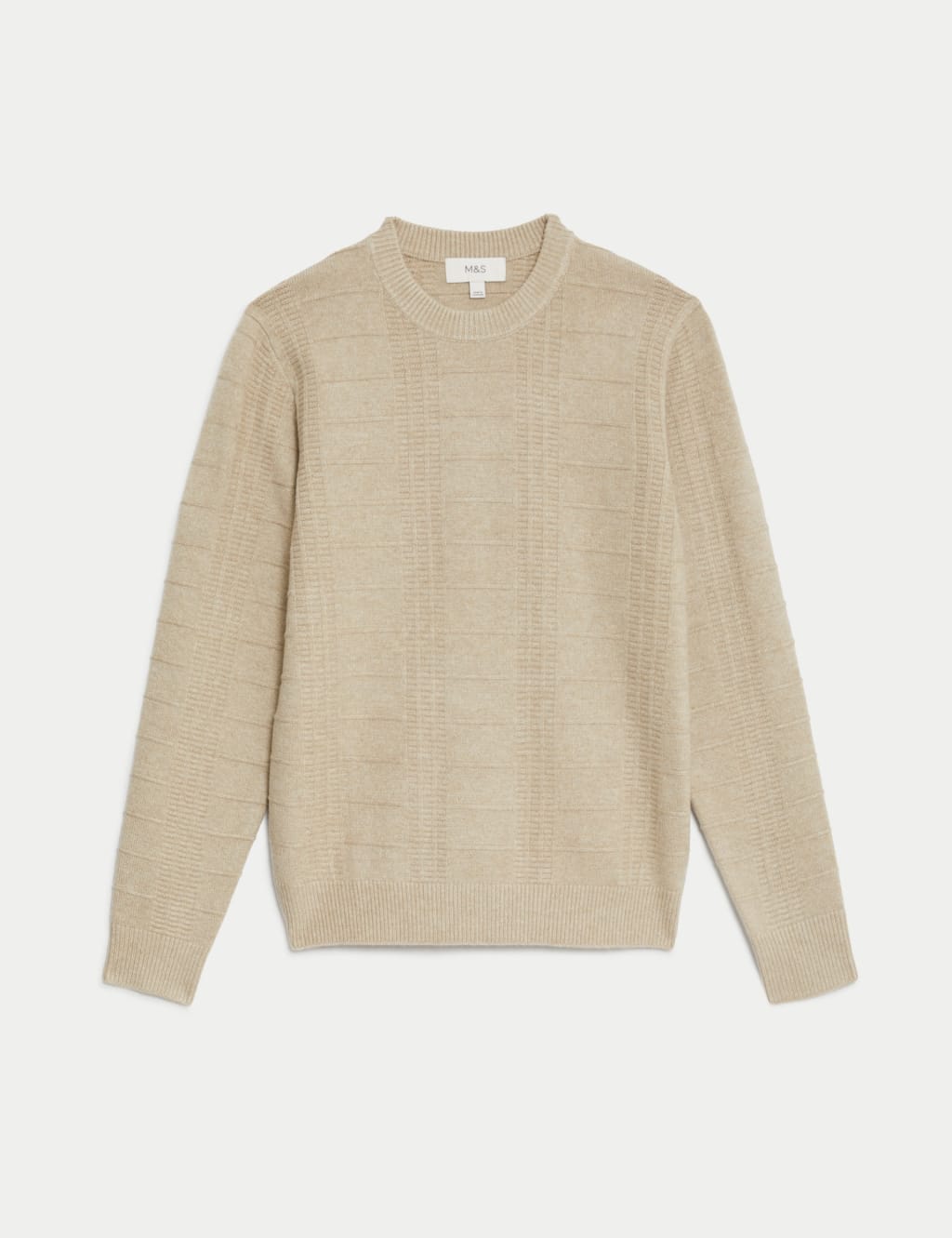 Textured Crew Neck Jumper