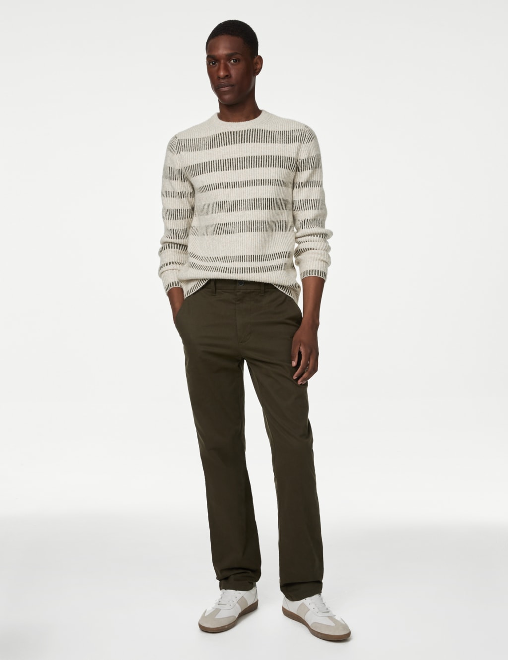 Striped crew neck hotsell