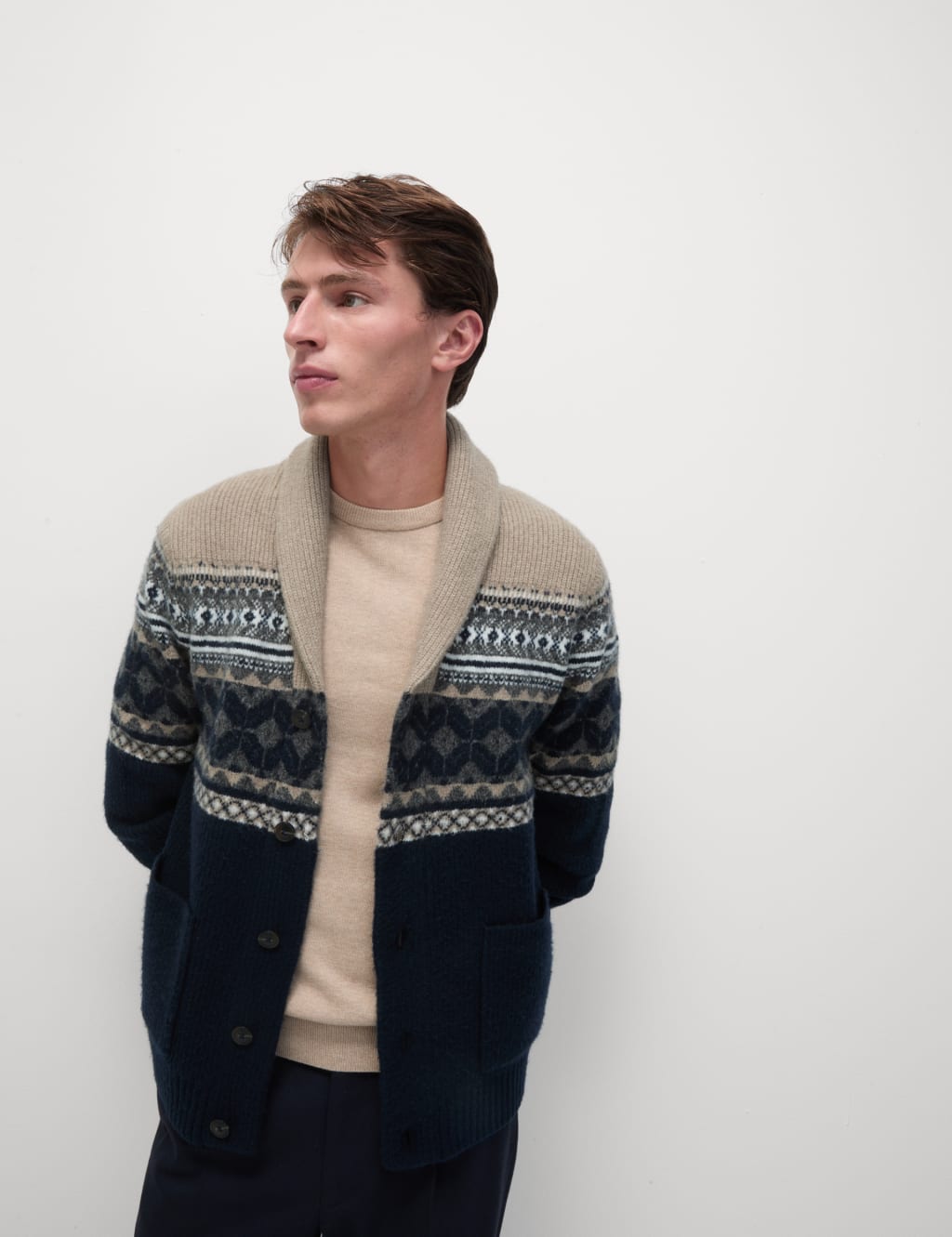 Men's tall shawl collar cardigan store