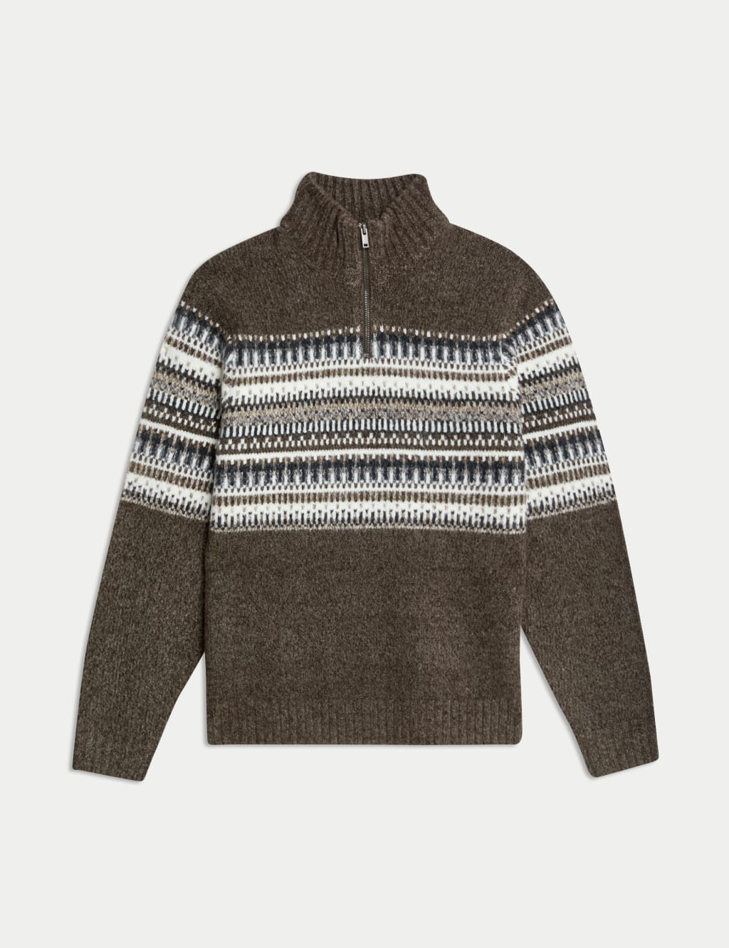 Fair Isle Half Zip Jumper M S Collection M S