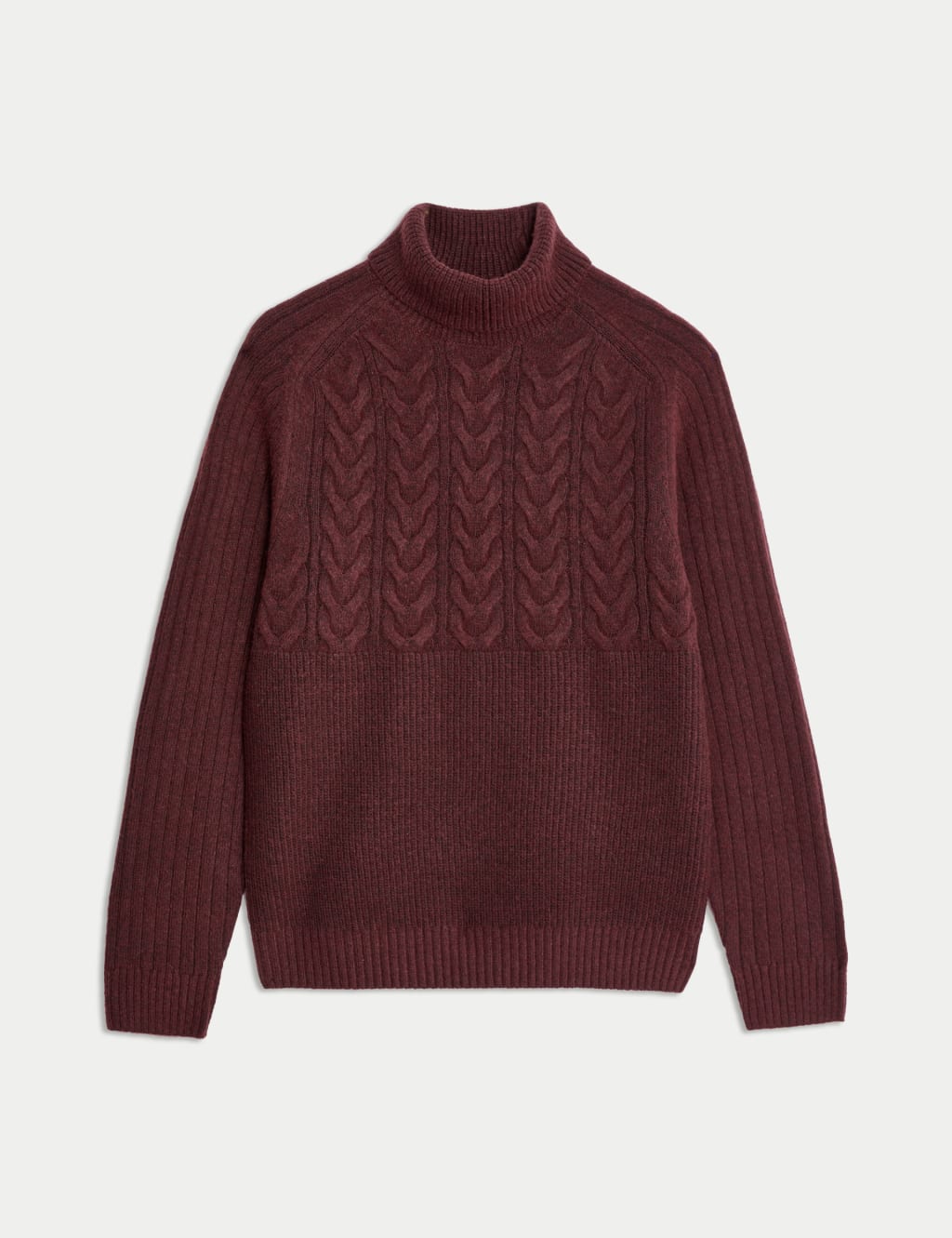 Cable Roll Neck Jumper M S Collection M S