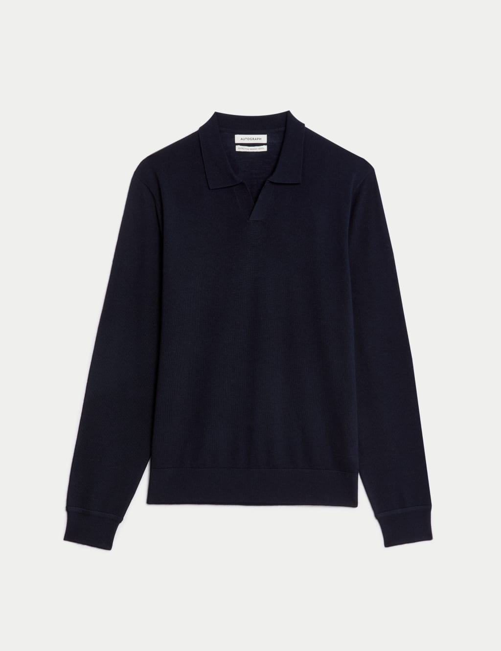 Pure Extra Fine Merino Wool Knitted Polo Shirt 2 of 6