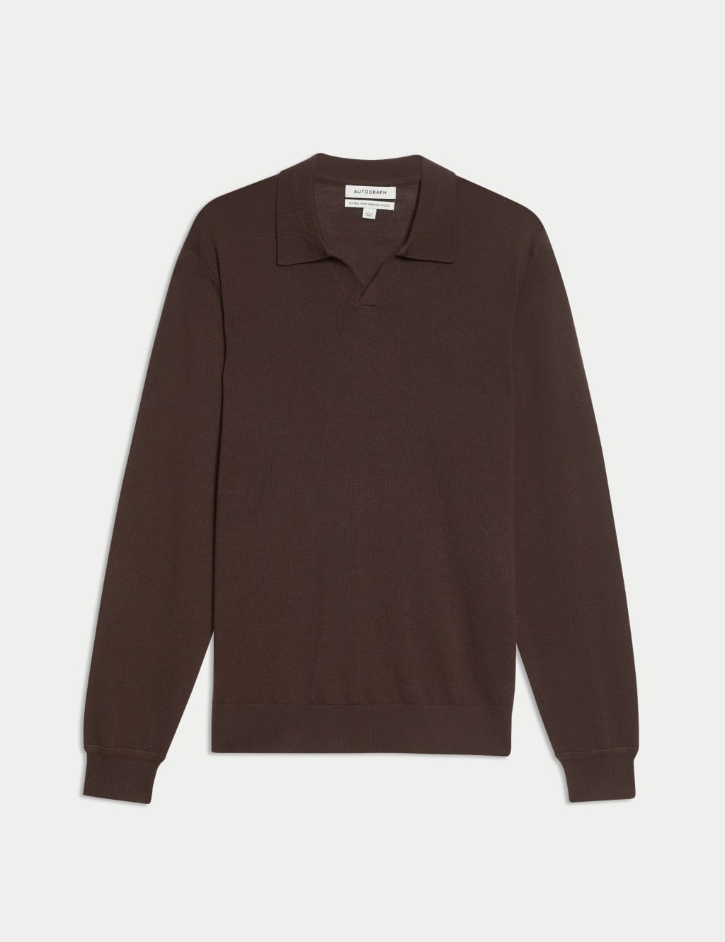 Pure Extra Fine Merino Wool Knitted Polo Shirt 2 of 6