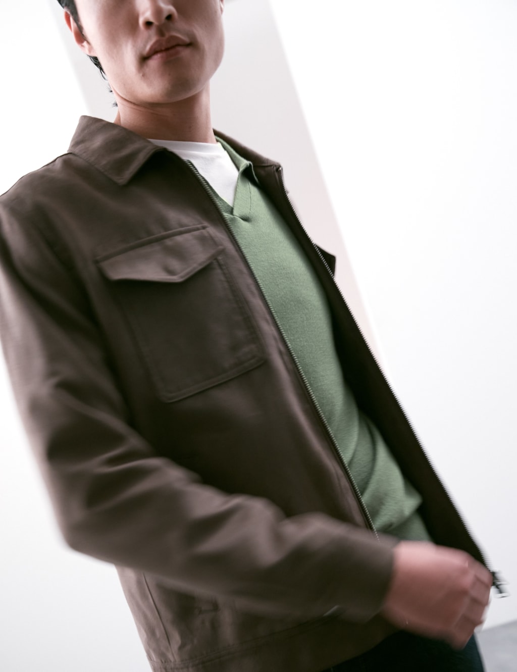 Pure Extra Fine Merino Wool Knitted Polo Shirt
