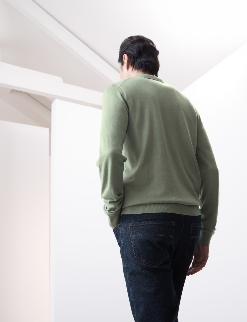 Pure Extra Fine Merino Wool Knitted Polo Shirt