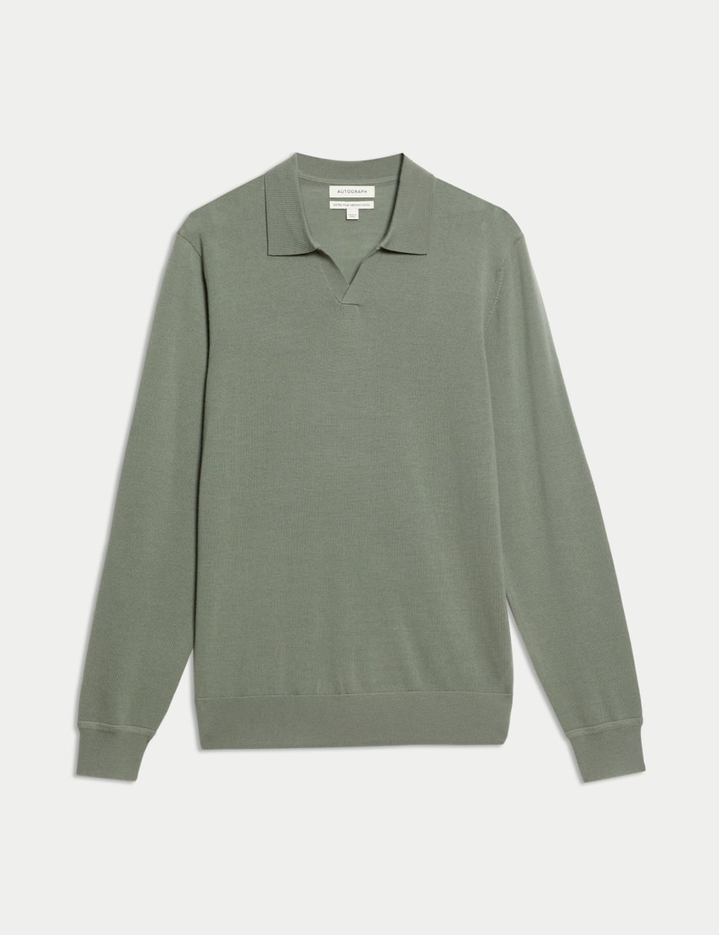 Pure Extra Fine Merino Wool Knitted Polo Shirt
