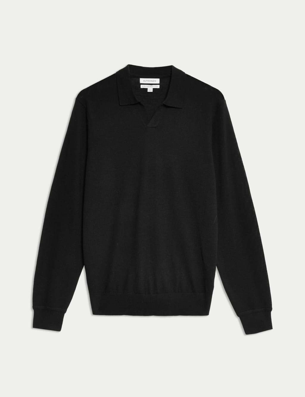 Pure Extra Fine Merino Wool Knitted Polo Shirt 2 of 5