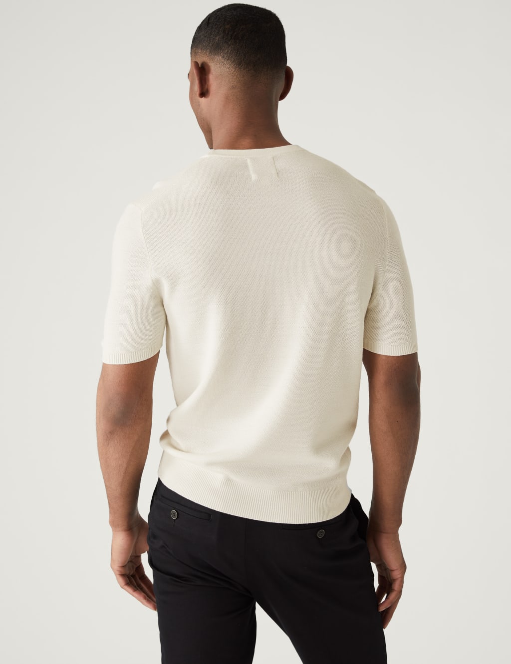 Wool Blend Textured Knitted T-Shirt 4 of 4