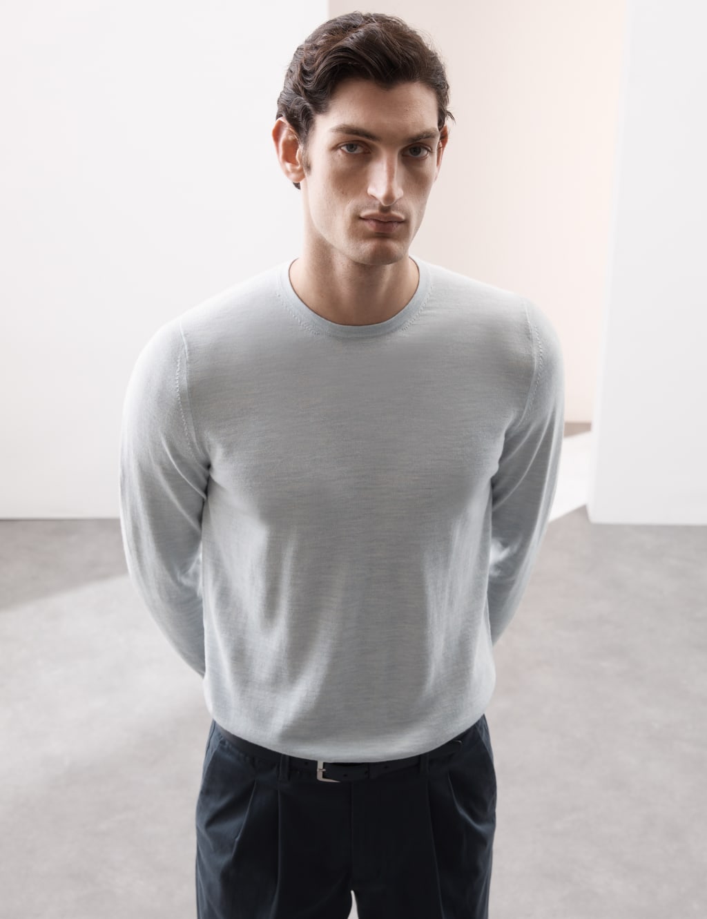 Pure Extra Fine Merino Wool Crew Neck Jumper 5 of 7