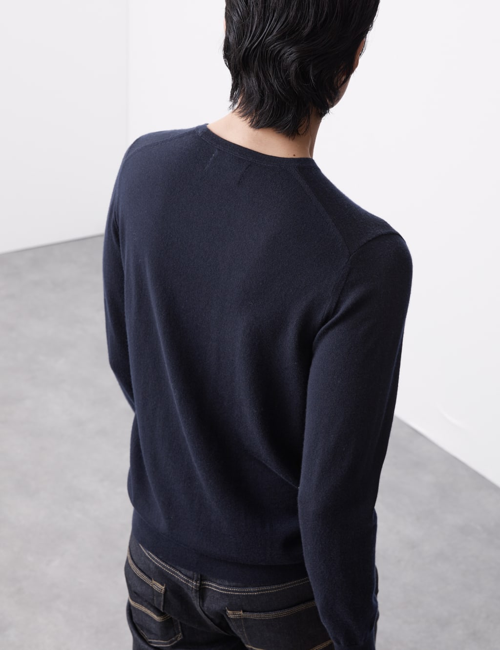 Pure Extra Fine Merino Wool Crew Neck Jumper 4 of 7