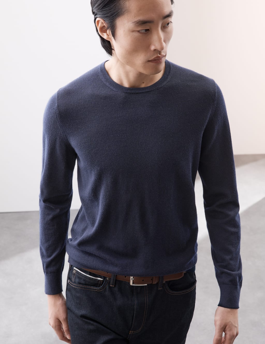 Pure Extra Fine Merino Wool Crew Neck Jumper 5 of 7