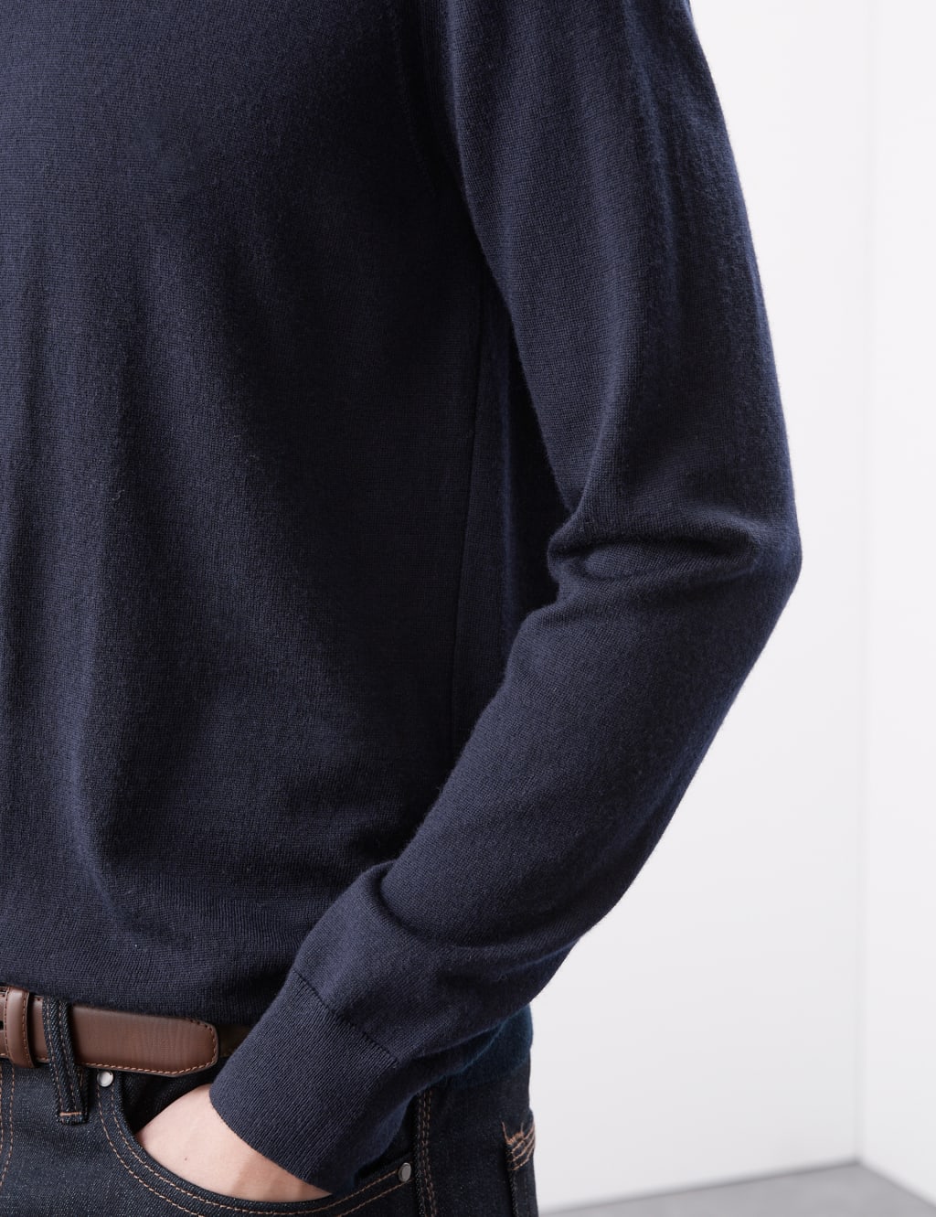 Pure Extra Fine Merino Wool Crew Neck Jumper 6 of 7