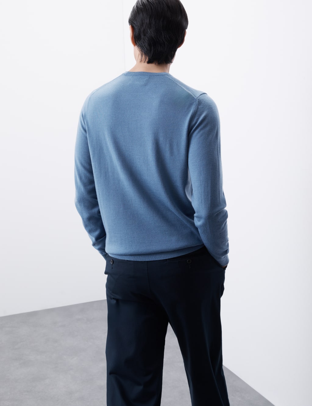 Pure Extra Fine Merino Wool Crew Neck Jumper 4 of 6