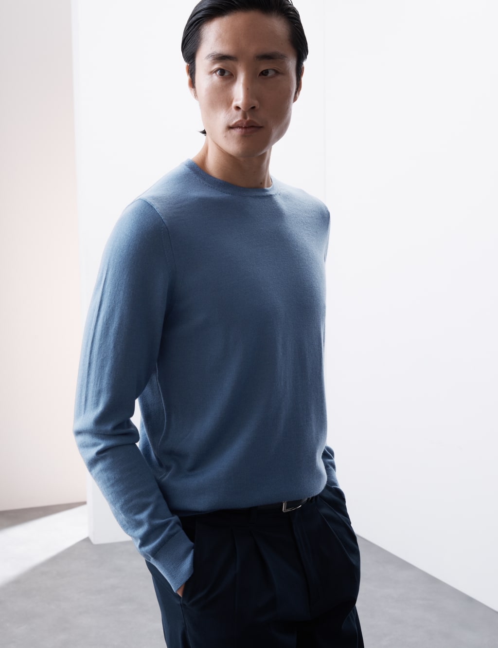 Pure Extra Fine Merino Wool Crew Neck Jumper 6 of 6
