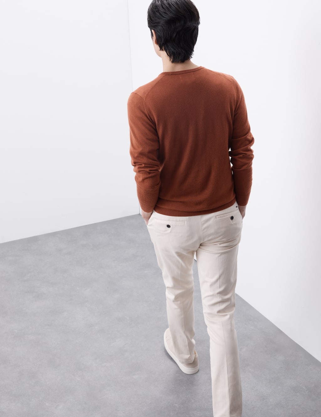 Pure Extra Fine Merino Wool Crew Neck Jumper 4 of 6