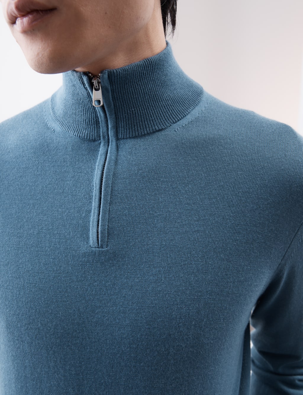 Pure Extra Fine Merino Wool Half Zip Jumper 3 of 5