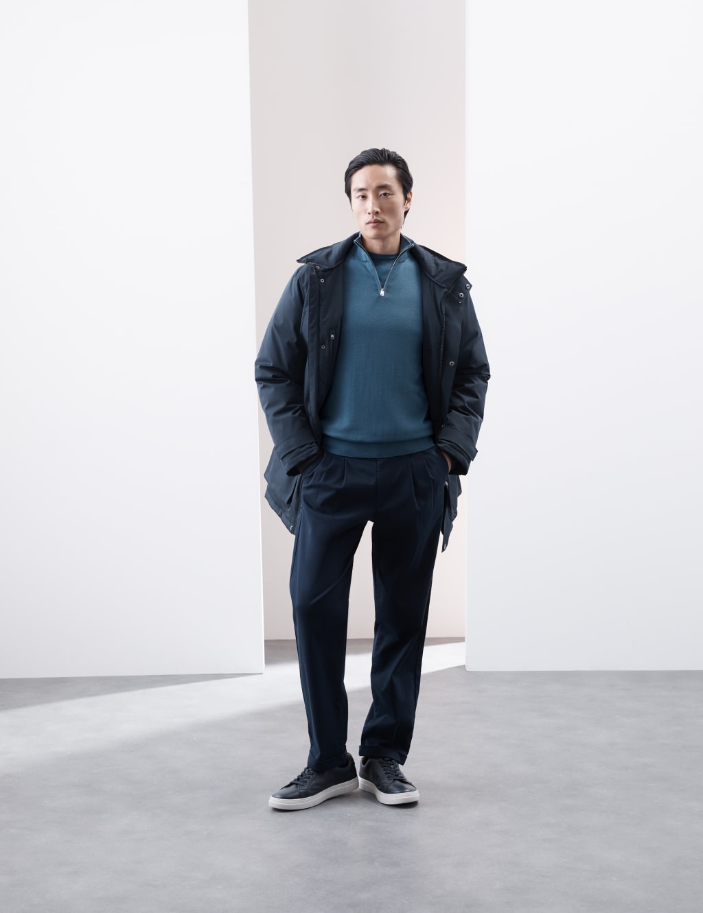 Pure Extra Fine Merino Wool Half Zip Jumper 5 of 5