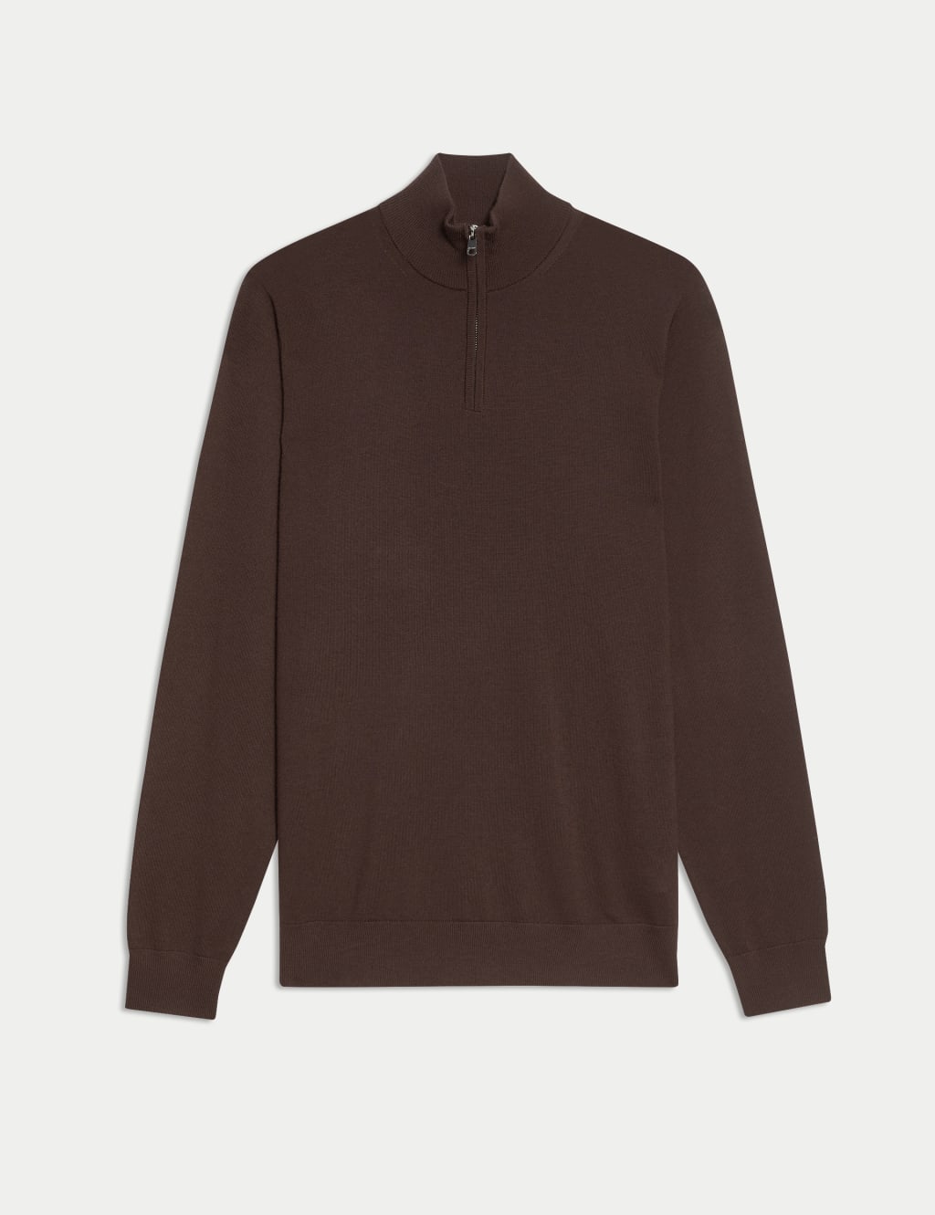 Pure Extra Fine Merino Wool Half Zip Jumper 2 of 5