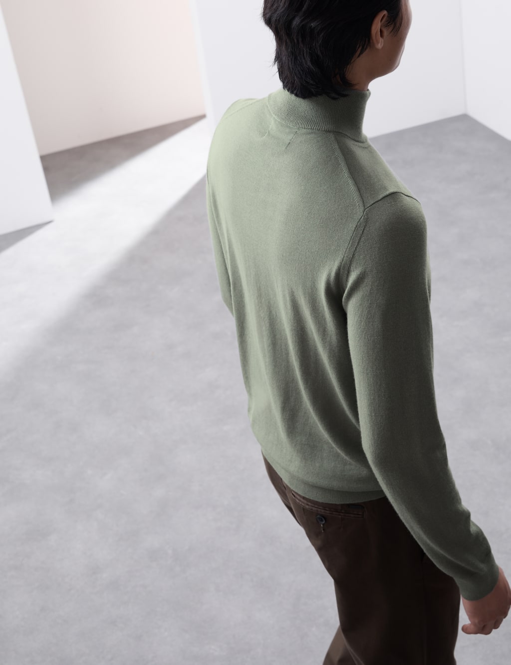 Pure Extra Fine Merino Wool Half Zip Jumper 4 of 7