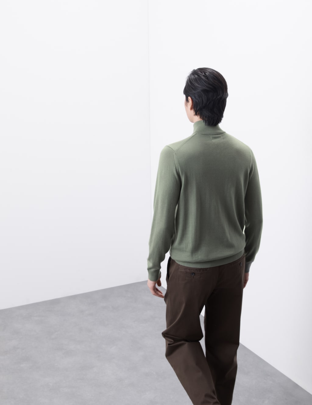 Pure Extra Fine Merino Wool Half Zip Jumper 6 of 7