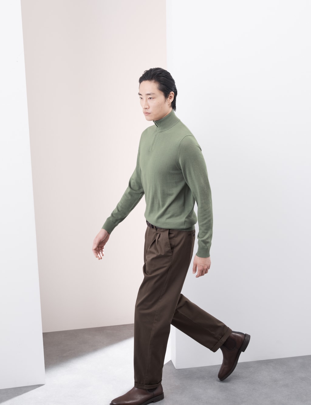 Pure Extra Fine Merino Wool Half Zip Jumper 7 of 7