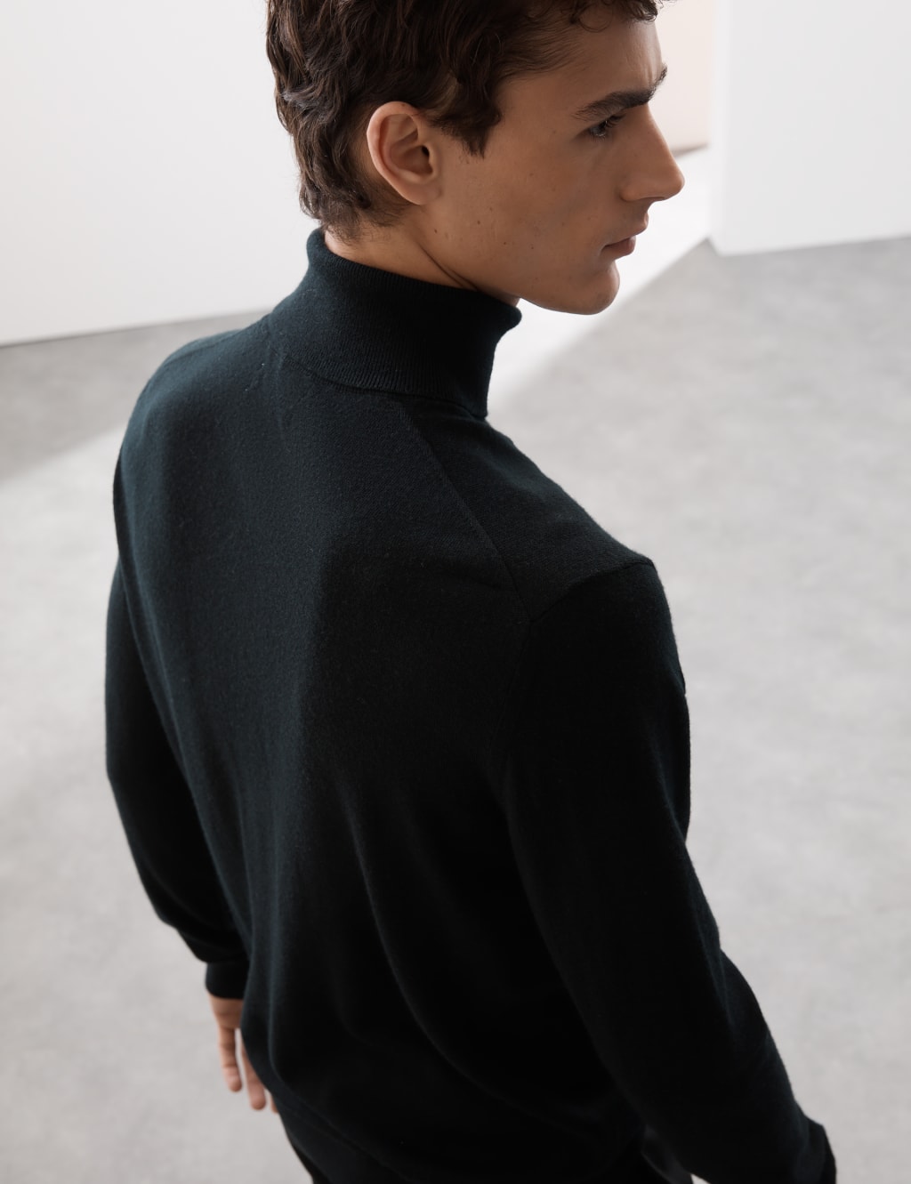 Pure Extra Fine Merino Wool Roll Neck Jumper 6 of 7