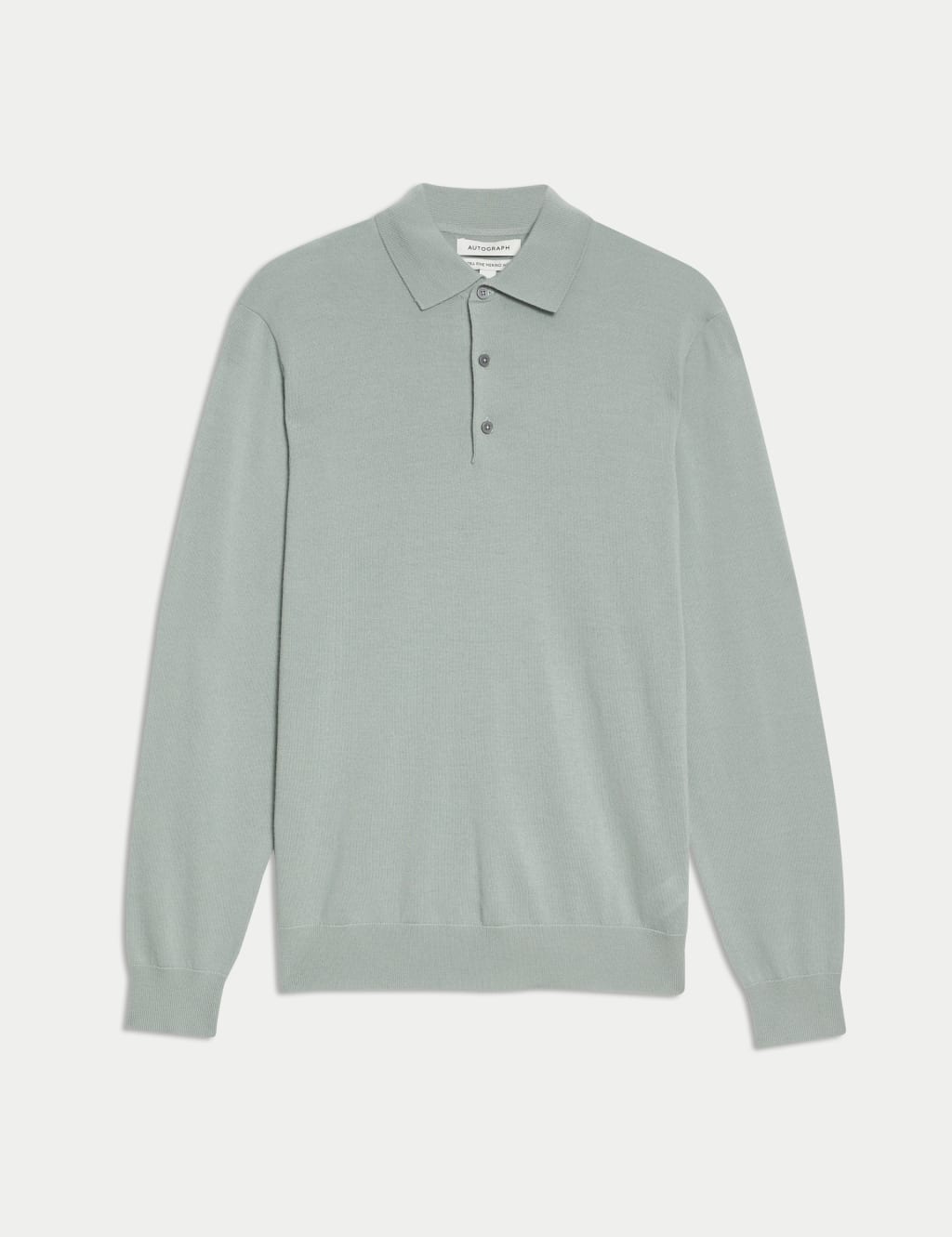 Pure Extra Fine Merino Wool Knitted Polo Shirt 2 of 7