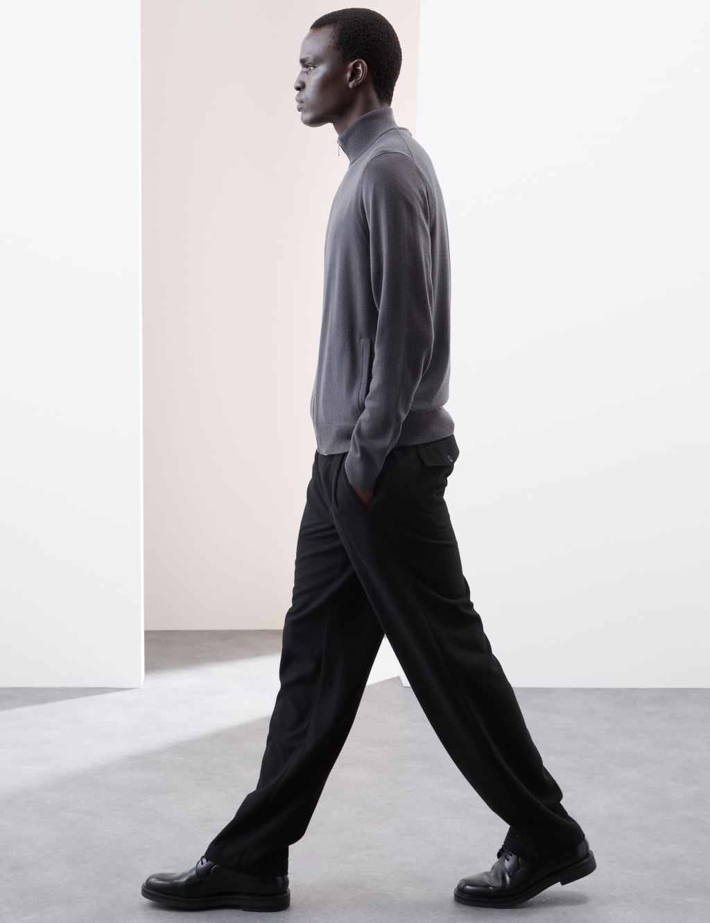 Pure Extra Fine Merino Wool Zip Up Jumper 3 of 7