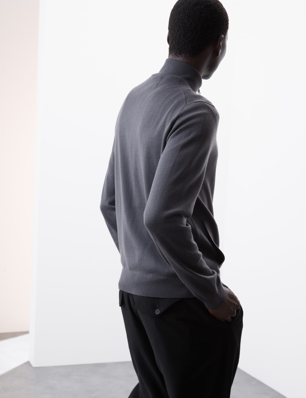 Pure Extra Fine Merino Wool Zip Up Jumper 6 of 7