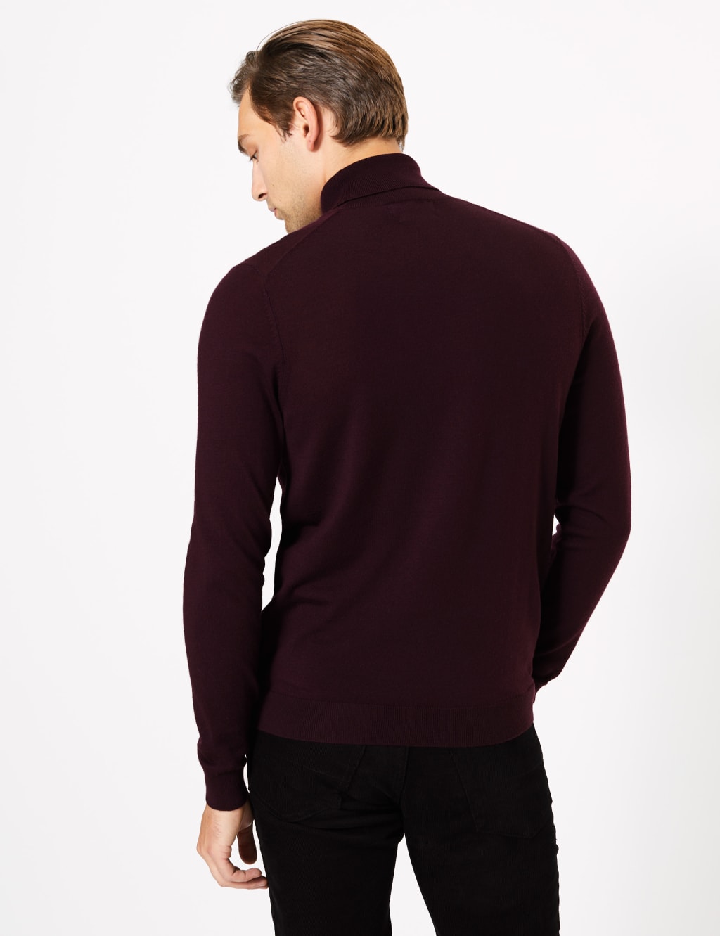 Pure Extra Fine Merino Wool Roll Neck Jumper 4 of 4
