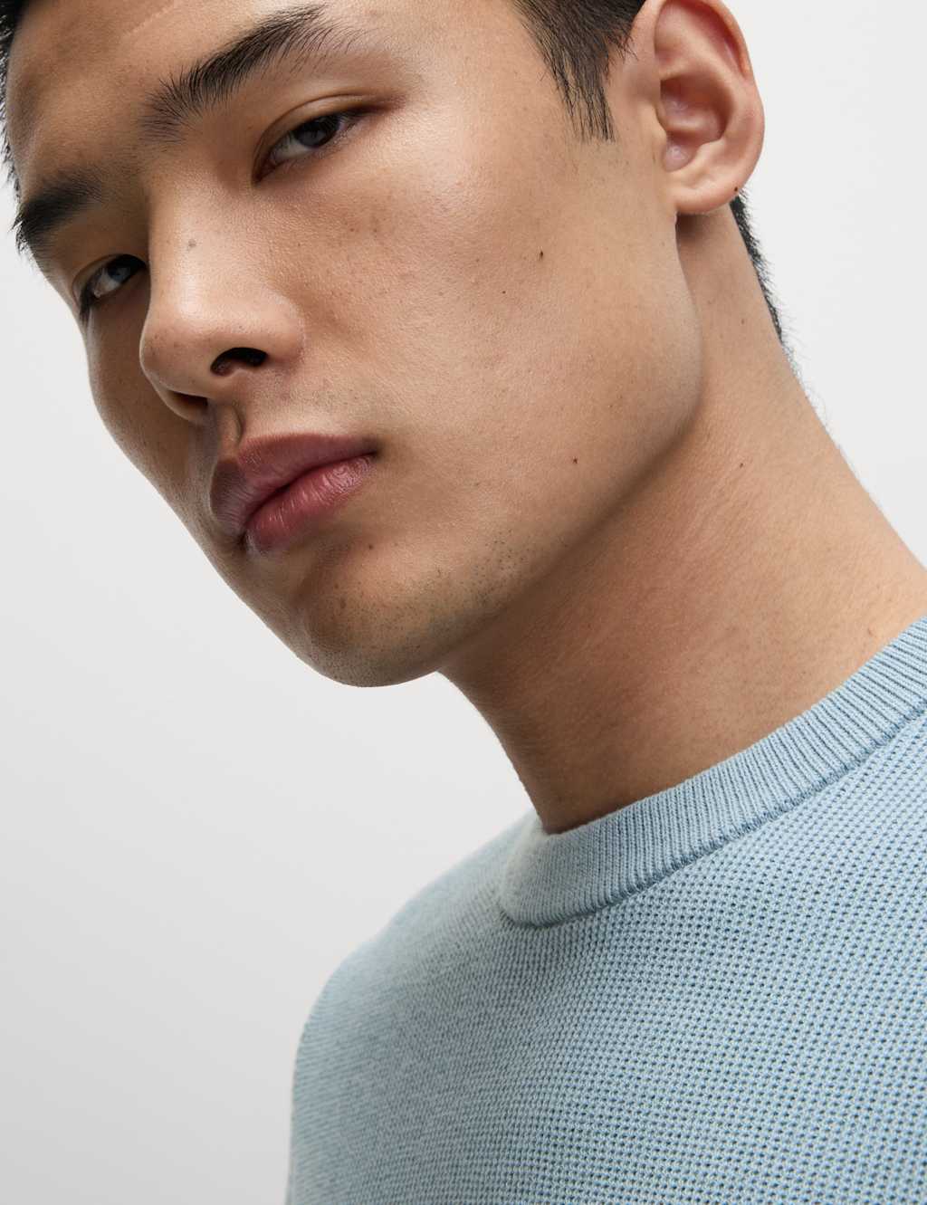 Cotton Rich Textured T-Shirt 4 of 5