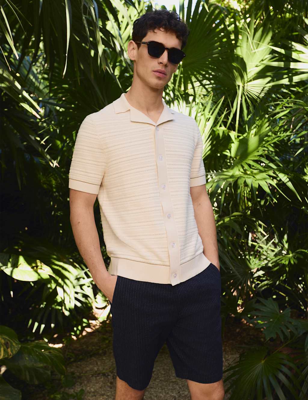 Cotton Rich Textured Knitted Shirt 1 of 6