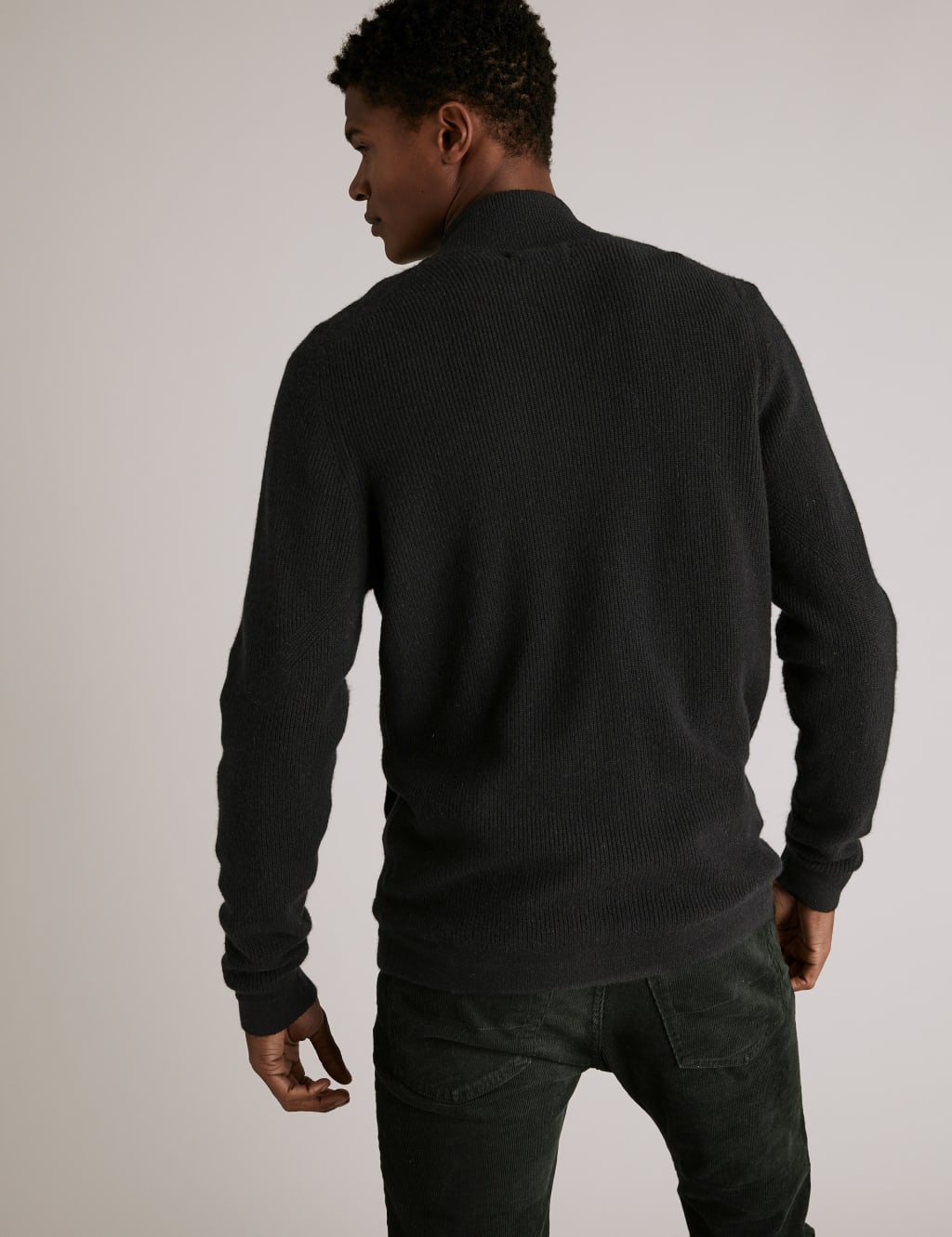 Pure Cashmere Textured Zip Up Cardigan 4 of 6