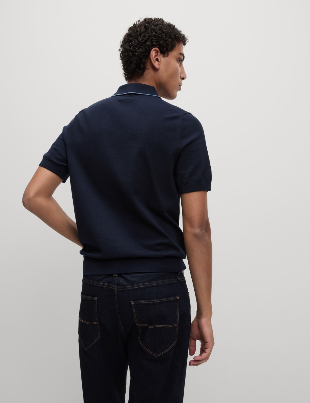Cotton Rich Knitted Polo Shirt 5 of 5