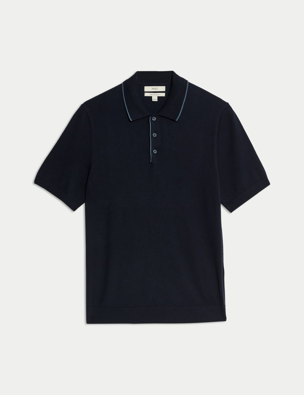 Cotton Rich Knitted Polo Shirt 2 of 5