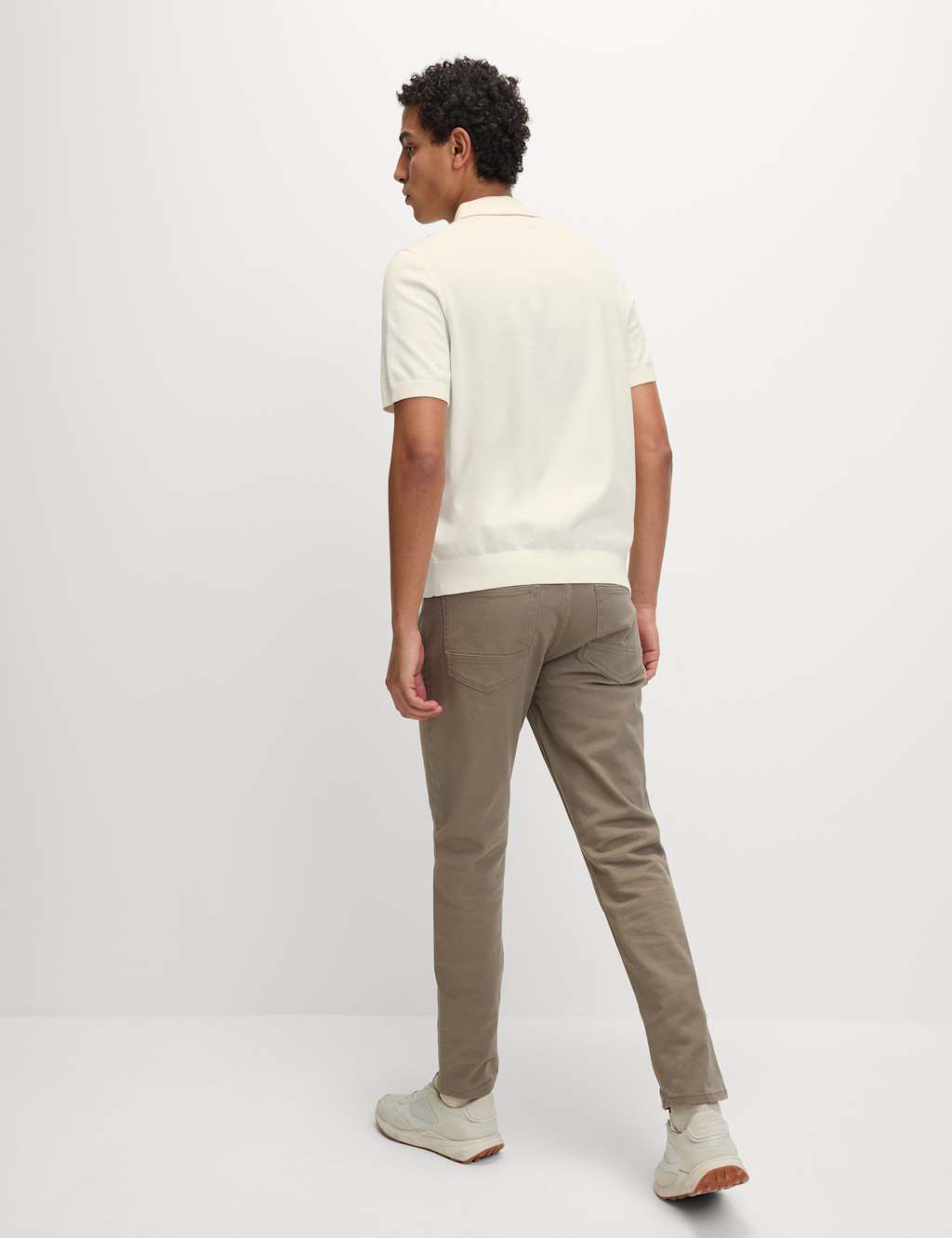 Cotton Rich Half Zip Knitted Polo Shirt 5 of 5