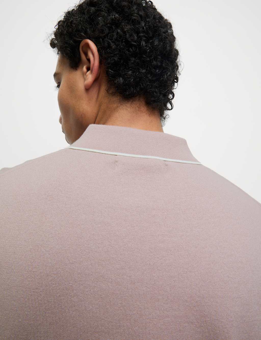 Cotton Rich Half Zip Knitted Polo Shirt 5 of 6