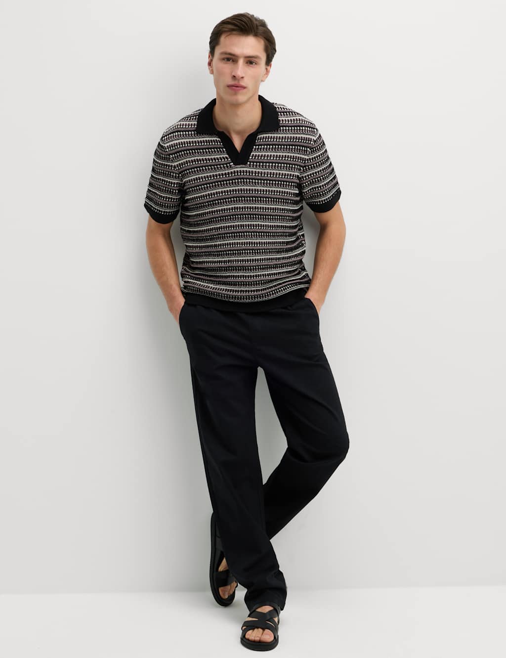 Cotton Blend Knitted Polo Shirt 5 of 6
