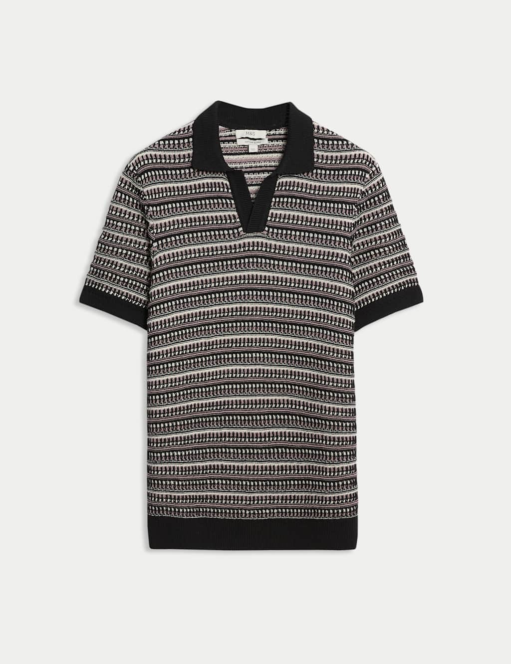 Cotton Blend Knitted Polo Shirt 2 of 6