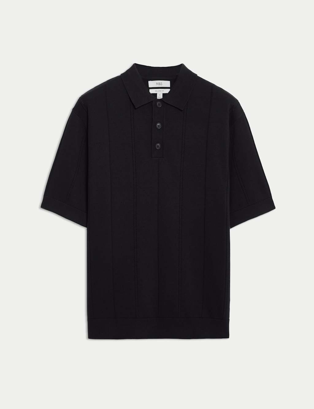 Pure Cotton Textured Knitted Polo Shirt 2 of 6