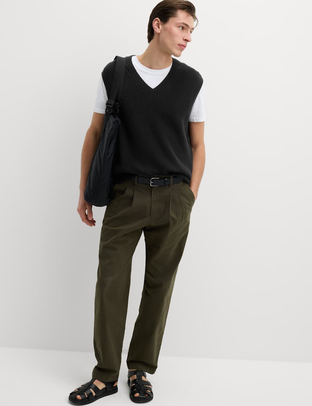 Pure Cotton Ribbed Knitted Vest 5 of 6