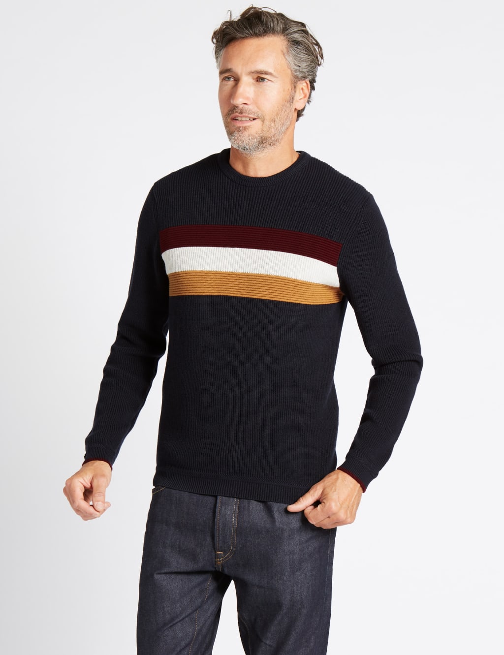 M&s mens jumpers blue harbour top
