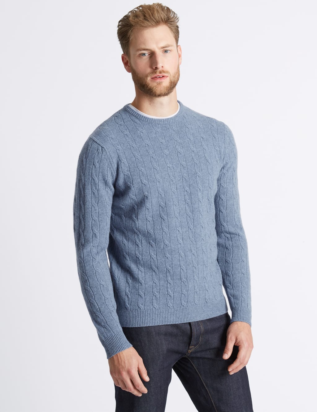 Merino Wool Cable Jumper with Yak Wool 1 of 5