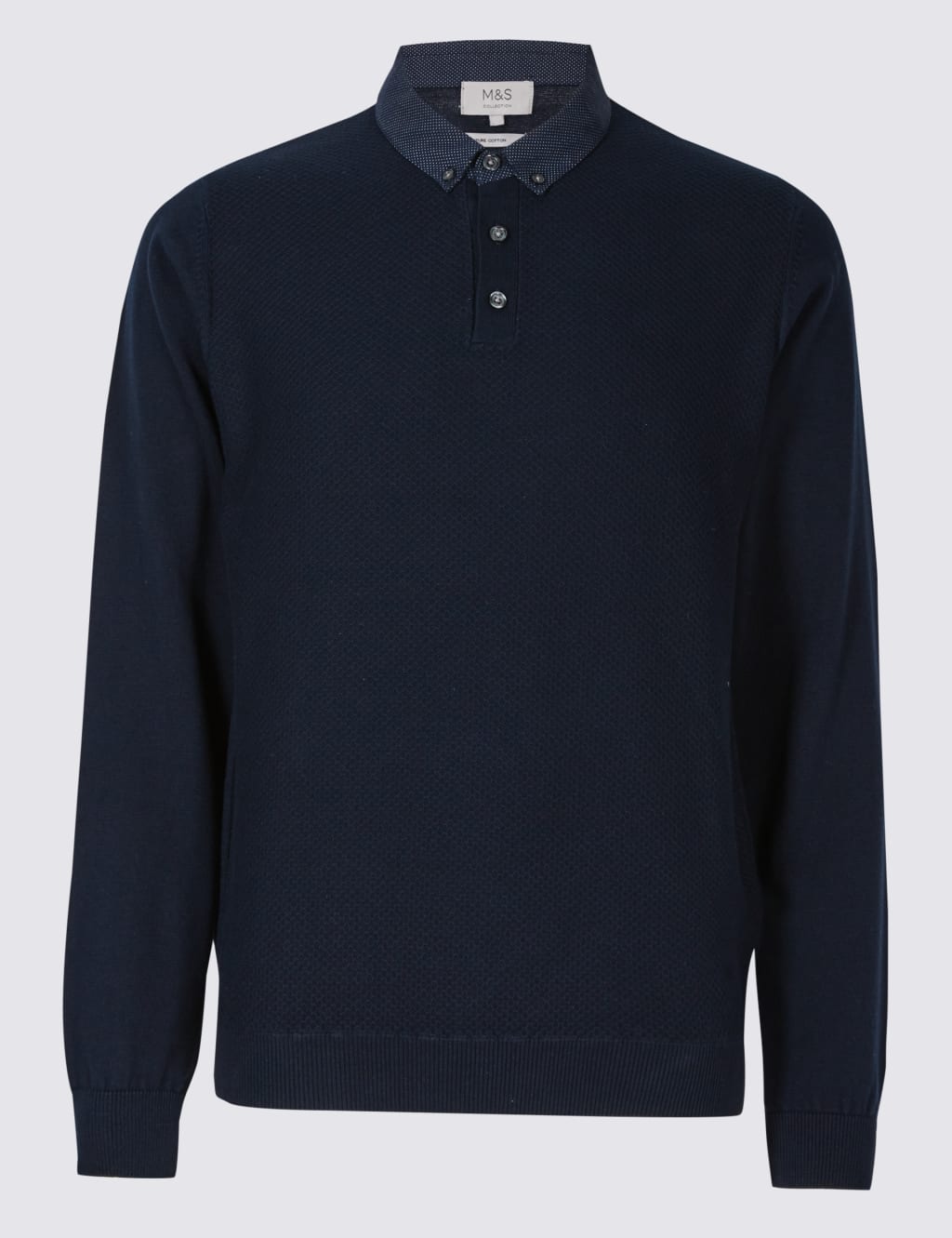 M & s mens mock shirt jumper outlet