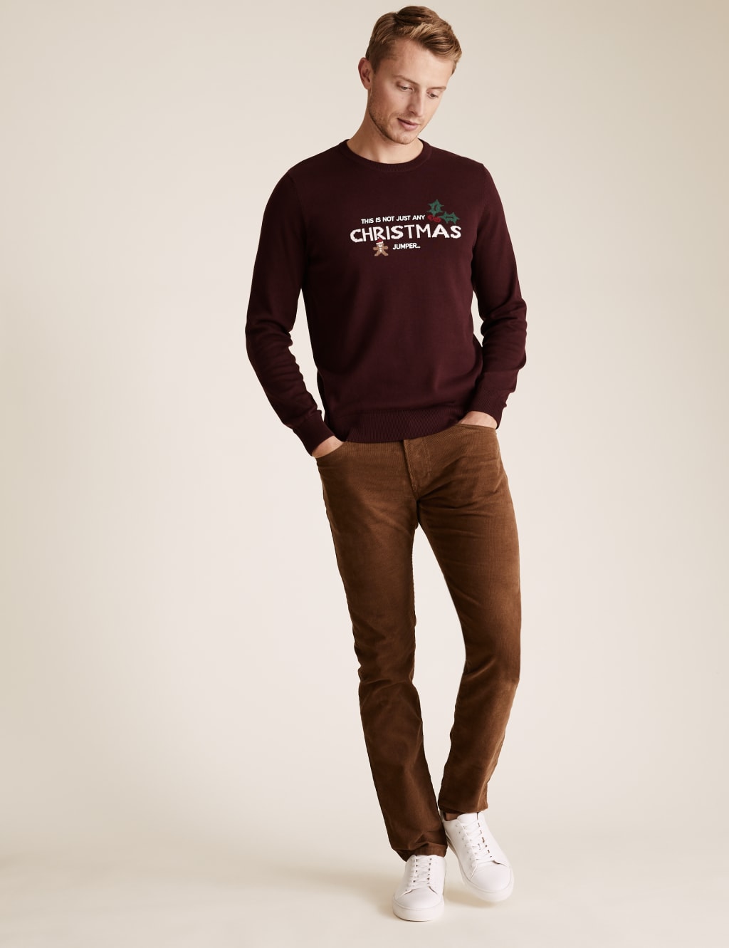 Pure Cotton Slogan Christmas Jumper 3 of 4